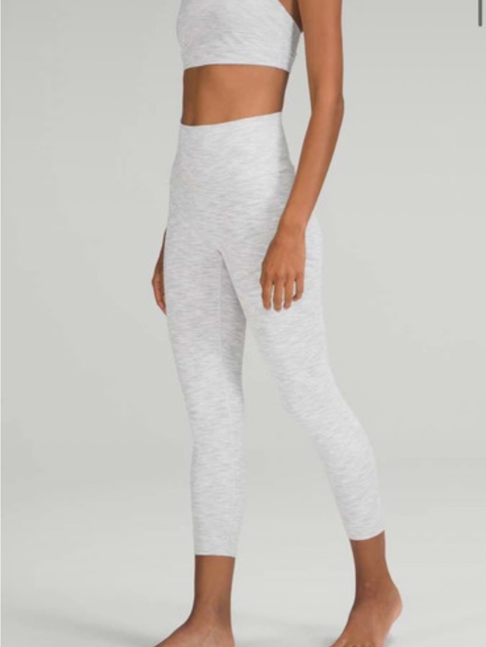 lululemon athletica Light Gray striped High-Rise Leggings